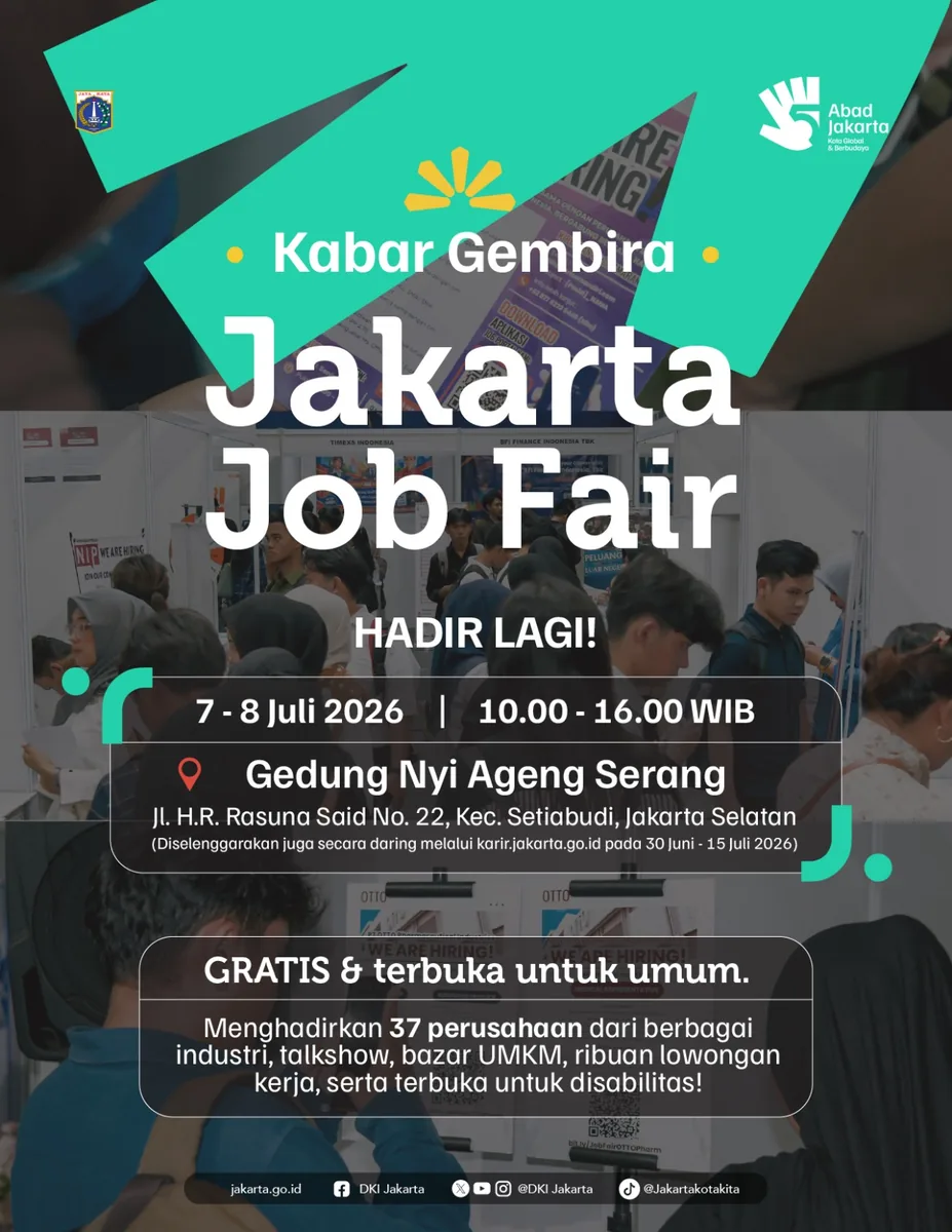 Job Fair Provinsi Papua Barat 2026 (Suku Dinas TKTE Wilayah Provinsi Papua Barat Barat) : 7-8 Juli 2026